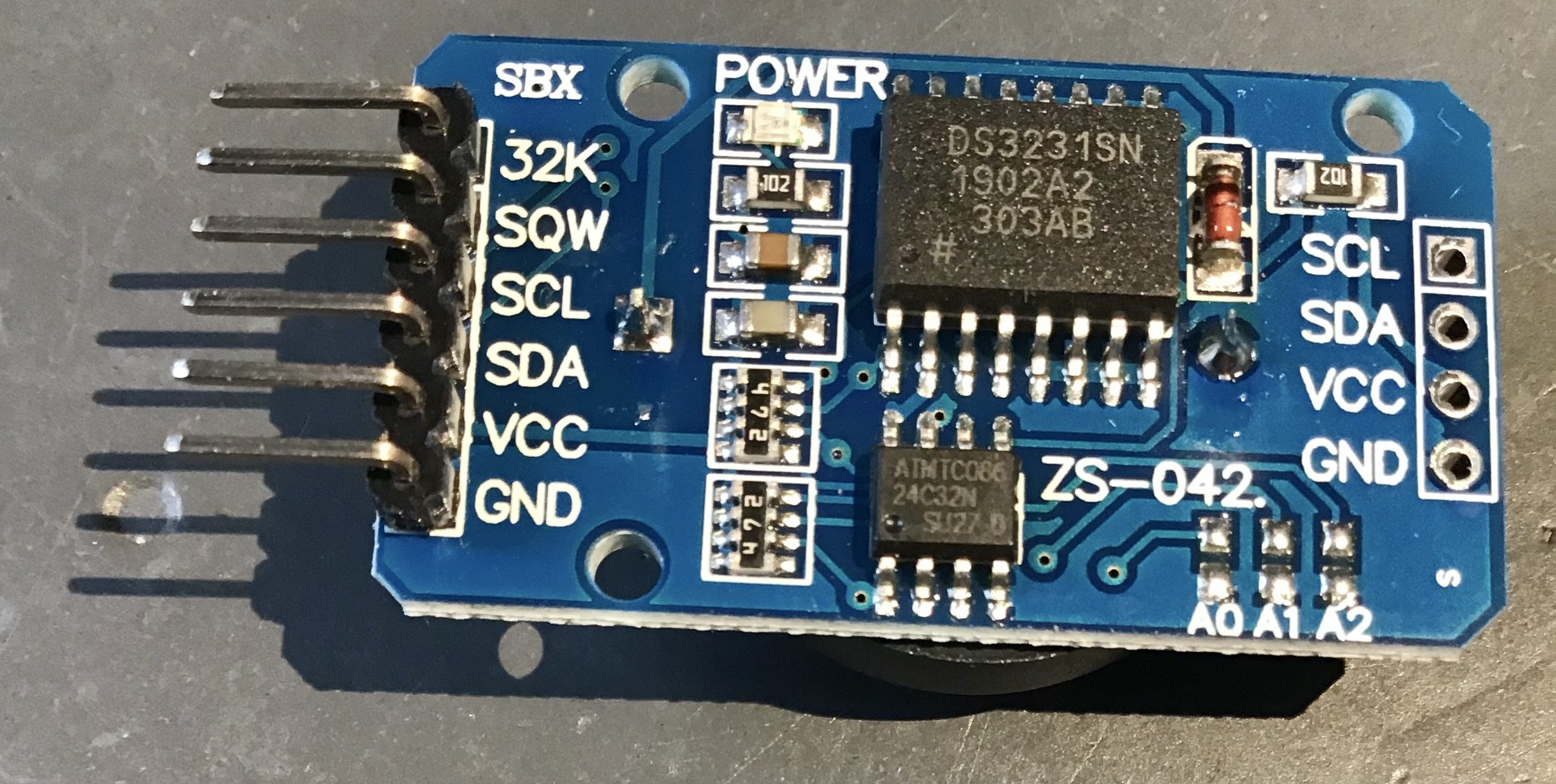 Unmodified DS3231 module