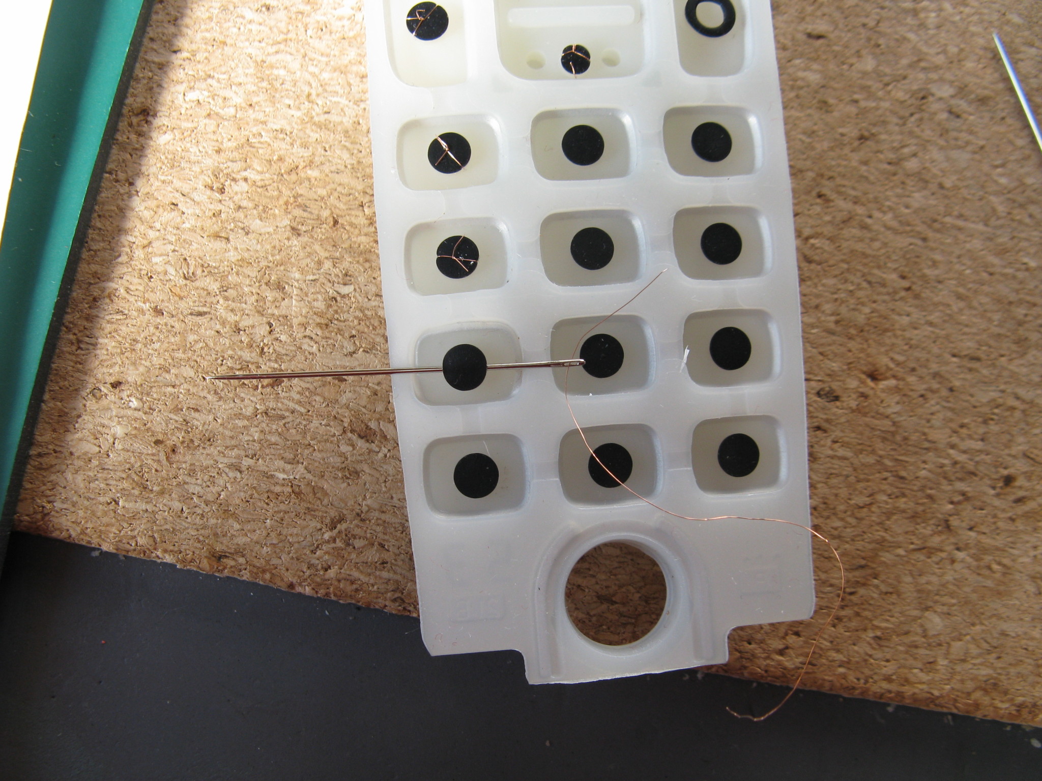 Needle & thread keypad repair